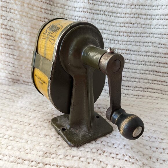Vintage 50s Chicago Pencil Sharpener Celluloid Cover Desk Mount - Picture 4 of 7